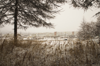 снегопад в Магадане