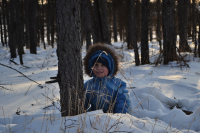 Прогулка по лесу с сыном