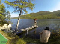 Купание у бани