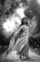 девушка ч/б