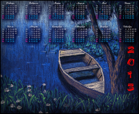 Лодочка (пастель)-календарь