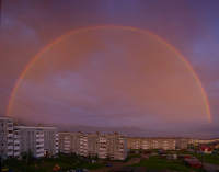 Персиковая радуга!