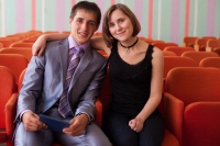 с братиком на его выпускном