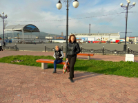 на прогулке ....